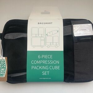 BAGSMART Black 6-Piece Compression Packing Cube Set